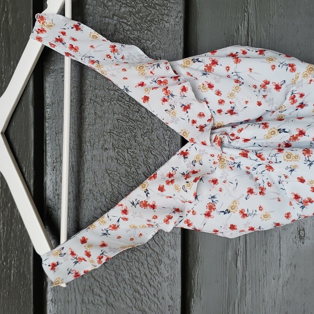 LULU'S By the Bouq Light Blue Floral Print Skater Dress sz XS Womens Fit & Flare - Picture 7 of 12